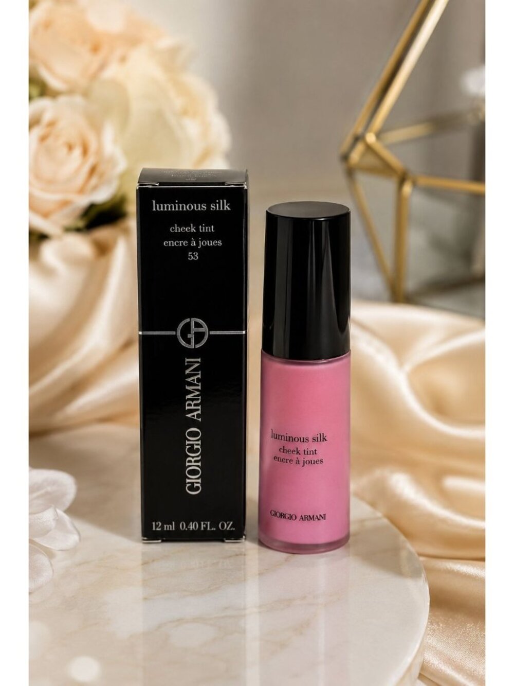 Giorgio Armani Luminous Silk Cheek Tint 53 Bold Pink Liquid Blush 12ml NIB Lux